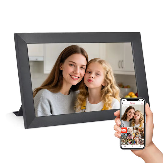 10.1" Touch Screen Digital Picture Frame 32GB Share Photo Video and Best Wishes via Frameo App Smart WIFI Digital Photo Frame